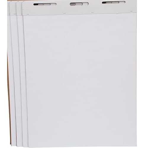 School Smart 罫線なしイーゼルパッド、34 x 27 インチ、50 枚、ホワイト、4 個パック School Smart Unruled Easel Pads, 34 x 27 in, 50 Sheets, White, Pack of 4