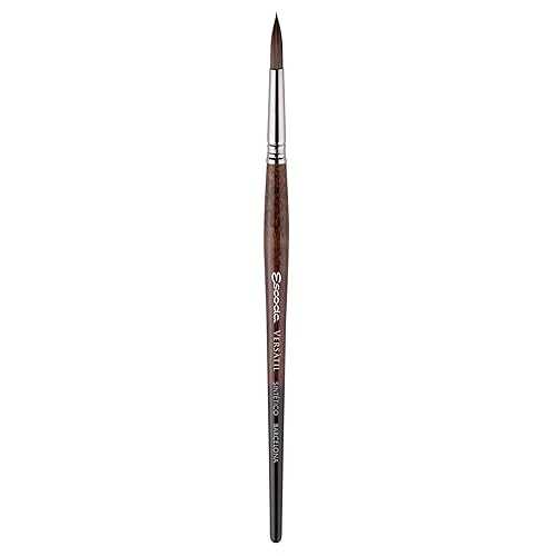 Escoda Versatil 1540 Series Artist Watercolor and Acrylic Paint Brush, Short Handle, Pointed Round, Size 18