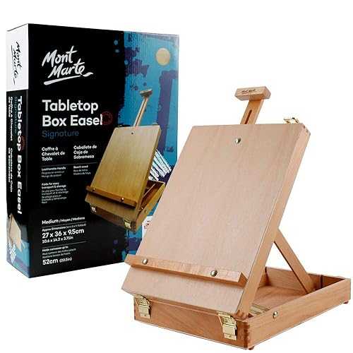 Mont Marte 卓上イーゼル 絵画用 デスクボックス イーゼル 子供 大人&アーティスト用 ブナ材 Mont Marte Tabletop Easels for Painting, Desk Box Easels for Kids Adults&Artists,Beech Wood