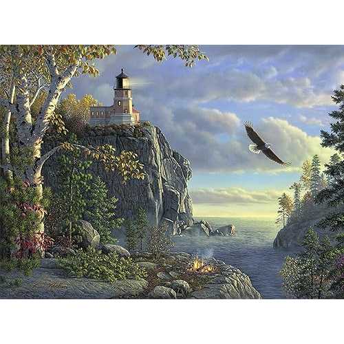 Ledgebay DIY Paint by Numbers Kit for Adults Unframed Canvas: Beginner to Advanced Paint by Numbers Kit Kits Include Acrylic Paint Set 4 Brushes & Tabletop Easel - (Guiding Light 16\