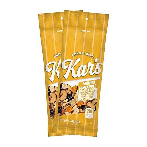 Kar's Kar’s Nuts Unsalted Mango Pineapple Trail Mix, 1.5 oz ? Grab & Go Bags, Individual Snack Packs (Pack of 72), Gluten-Free Trail Mix Snack