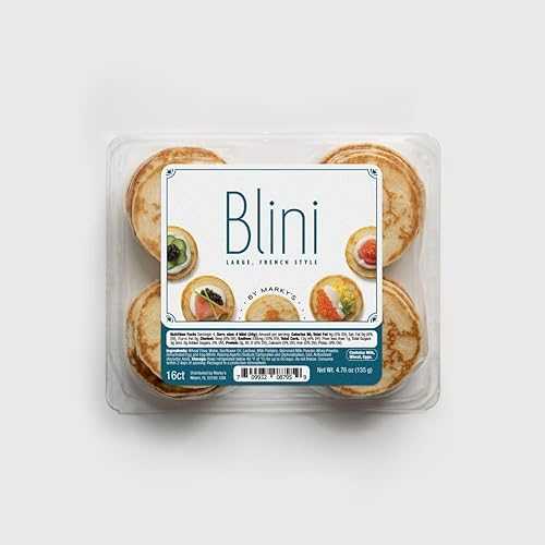 Marky's Caviar MARKY'S French Caviar Blinis - 16 pcs. - Breakfast Mini Pancakes Crepes Canape Best for Caviar and Roe