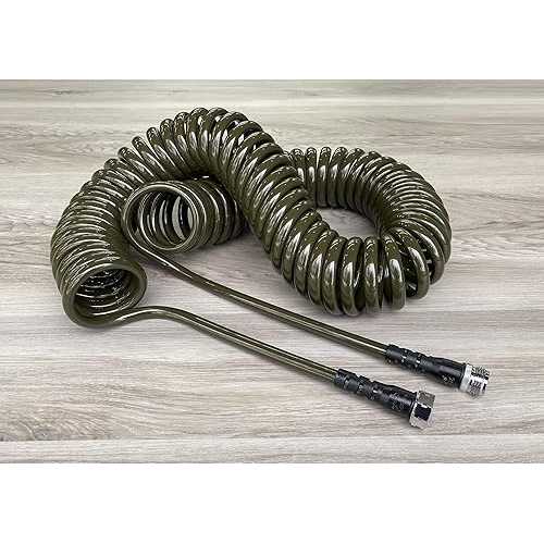 Water Right 300 Series Polyurethane Coil Garden Hose, 50-Foot x 3/8-Inch, Olive WATERRIGHT Water Right 300 Series Polyurethane Coil Garden Hose, 50-Foot x 3/8-Inch, Olive