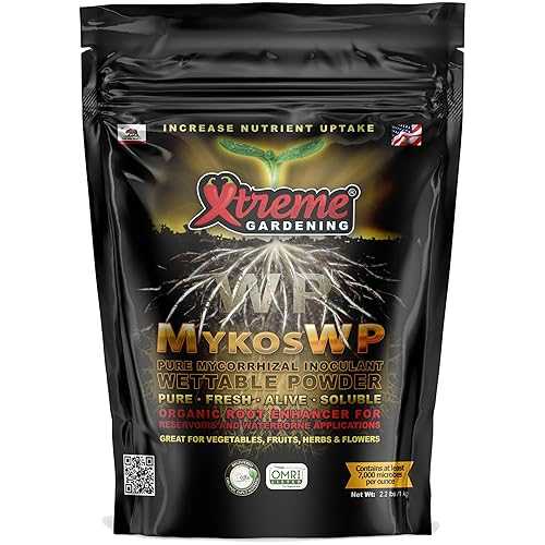 Xtreme Gardening Mykos WP Mycorrhizae Powder 2.2 lb ? Organic Mycorrhizae for Plants ? Mycorrhizal Fungi Root Stimulator for Plants ? Ideal for Seedlings, Transplants, Bare-Root Trees & Hydroponics