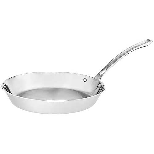 Viking 3-Ply Non Stick Frying Pan, 12 Inch Stainless Steel Kitchen Cookware, Silver