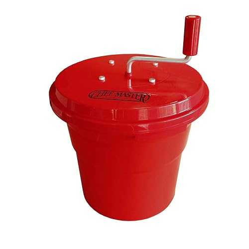 Chef Master Salad Spinner 5 Gallon Economy Salad Dryer, Large Capacity, Fits 5-6 Heads of Lettuce, Highly Durable Spinner Mechanism, Durable, 90008