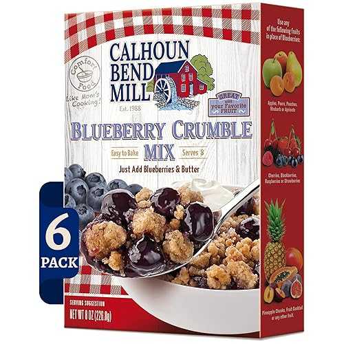 ?? ?? ? ???? ??? ??, 227g (6? ?) Calhoun Bend Mill Blueberry Crumble Mix | Delicious Easy to Make Crumble Dessert | Perfect for Blueberries or Your Favorite Fruits | Classic Dessert | Ideal for Ba