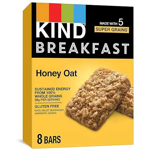 KIND Breakfast Bars, Honey Oat, Healthy Snacks, Gluten Free, 32 Count