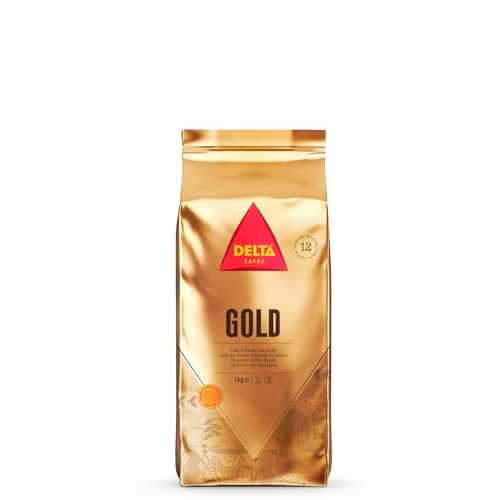 Delta Caf・・s Gold Whole Bean Coffee, Naturally Roasted Espresso Beans, 1 Bag, 2.2lb