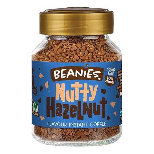 Beanies Flavour Instant Coffee -Nutty Hazelnut Instant Flavored Coffee, 50g Jar Beanies The Flavour Co Beanies Flavour Instant Coffee -Nutty Hazelnut Instant Flavored Coffee, 50g Jar