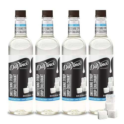 DaVinci Gourmet Sugar-Free Sweetener Syrup, 25.4 Fluid Ounces (Pack of 4)