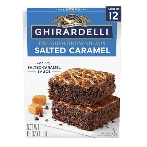 ???? ??? ??? ???? ??, 453.6?? Ghirardelli Salted Caramel Premium Brownie Mix, Includes Salted Caramel Sauce, 16 oz Boxes (Pack of 12)