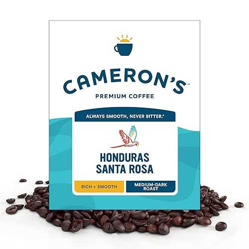 Cameron's Coffee ロースト全豆コーヒー、オーガニック フレンチ ロースト、28 オンス Cameron's Coffee Roasted Whole Bean Coffee, Honduras Santa Rosa, 4 Pound