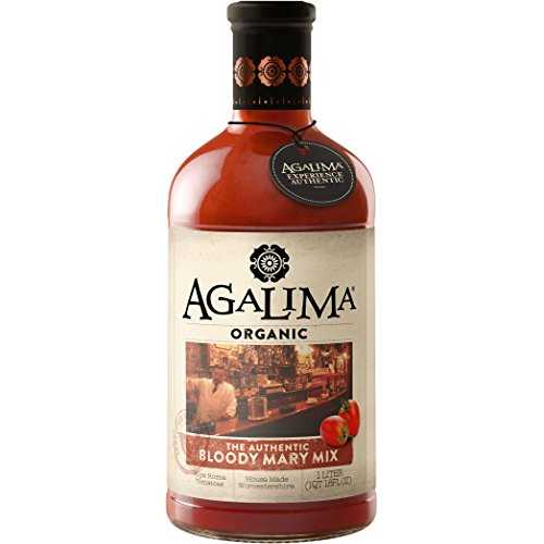 Agalima オーガニック オーセンティック ブラッディメアリー ドリンクミックス、オールナチュラル、1 リットル (33.8 液量オンス) ガラスボトル、個別箱入り Agalima Organic Authenic Bloody Mary Drink Mix, All Natural, 1 Liter (33.8 Fl Oz