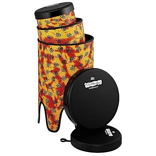 Meinl Percussion 3-Piece Bass Drum Set with Removable Pop Off Napa Heads, VivaRhythm Series - NOT MADE IN CHINA - Stackable Design and Non-Slip Rubber Bottom, 2-YEAR WARRANTY