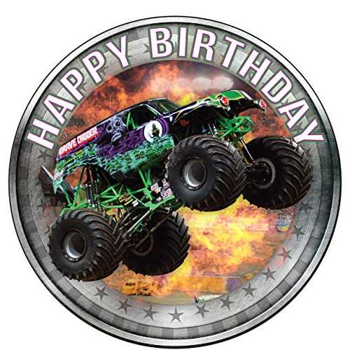 HAPPY CHOICES 7.5 Inch Edible Cake Toppers ? Monster Line New Themed Birthday Party Collection of Edible Cake Decorations