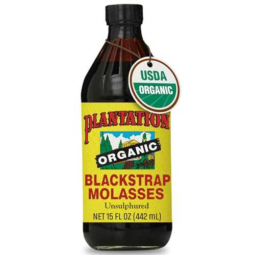 Plantation Organic Blackstrap Molasses 15 oz ? USDA Organic Unsulphured Blackstrap Molasses, Natural Sweetener for Baking, Cooking & Beverages