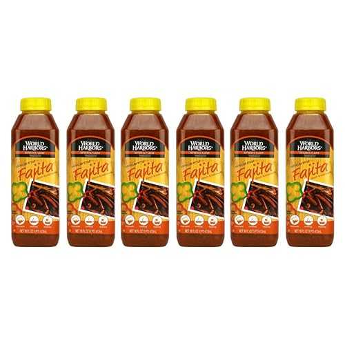 ワールドハーバーズ メキシコ風ファヒータマリネ、16 階 オズ。ペットボトル（6本入り） World Harbors Mexican Style Fajita Marinade, 16-fl. oz. plastic bottles (Pack of 6)