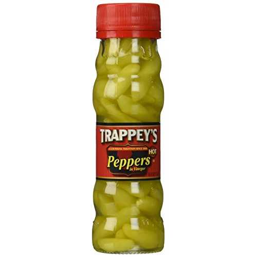 Trappey's ビネガー入りホットペッパー、4.5 オンスガラスボトル (12 個パック) Trappey's Hot Peppers in Vinegar, 4.5-Ounce Glass Bottles (Pack of 12)