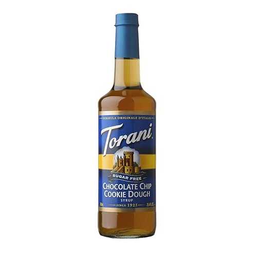 トラニ シュガーフリー チョコチップクッキー生地 ドリンクシロップ 750mLボトル Torani Sugar-Free Chocolate Chip Cookie Dough Drink Syrup, 750mL bottle