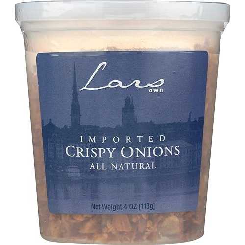 Lars 独自輸入クリスピーオニオン 4 オンスパッケージ (2 個パック) Lars' Own Lars Own Imported Crispy Onions 4 Ounce Package (Pack of 2)