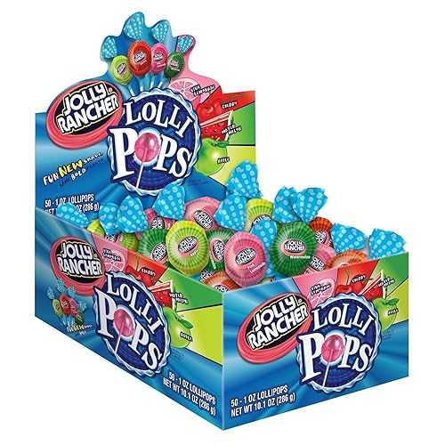 ジョリーランチャー ロリポップ、オリジナルフレーバー (50 個入りボックス) 1 ポンド 14 オンス HERSHEY'S Jolly Rancher Lollipops, Original Flavors (50-Count box) 1 Pound 14 Ounce