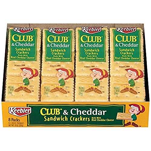 Keebler クラッカー サンドイッチ トゥ ゴー - クラブ & チェダー - 1.38 オンス (16 個パック) Keebler Cracker Sandwiches to Go - Club & Cheddar - 1.38 Ounce (Pack of 16)