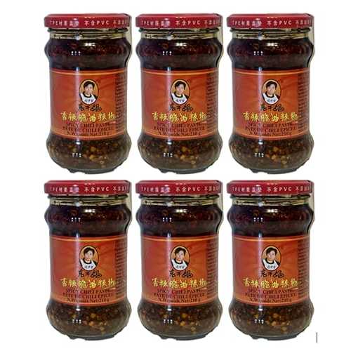 スパイシーチリクリスプ (チリソース) - 7.41オンス (6個パック) DragonMall Spicy Chili Crisp (Chili Oil Sauce) - 7.41oz (Pack of 6)