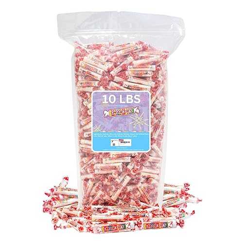 Cede Smarties バルク 10 LBS。場合 Smarties Candy Bulk Rolls Original Flavor, Gluten & Vegan Free, Classic Sweetness from Family Owned Company Since 1949, Peanut-Free & Dairy-Free, Perfect Halloween, 10 lb Bag