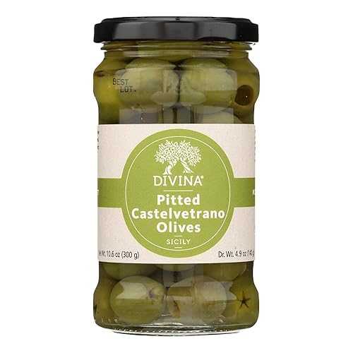 ディヴィナ 種抜きカステルヴェトラーノ オリーブ、4.9 オンス (6個の場合) Divina Pitted Castelvetrano Olives - 4.9 Ounce (Pack of 6)|Glomarket
