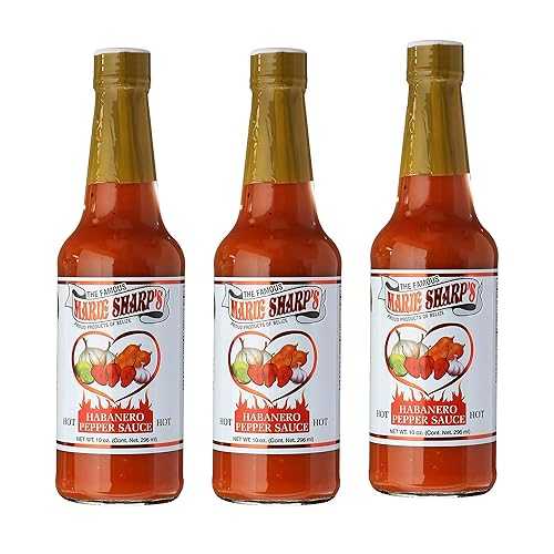 Marie Sharp's Hot Habanero Pepper Sauce, 10 oz &ndash; Authentic Belizean Hot Sauce with Fresh Red Habanero Peppers | Pack of 3｜Glomarket