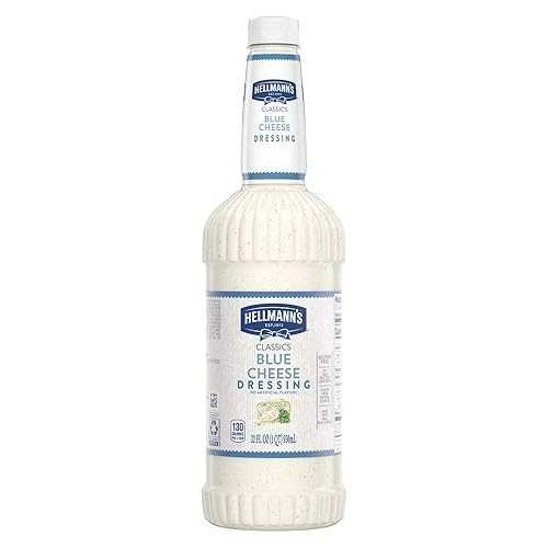 Hellmann's Classics ブルーチーズサラダドレッシング サラダバーボトル グルテンフリー、人工香料や高果糖コーンシロップ不使用、天然由来の色、32オンス、6個パック Hellmann's Classics Blue Cheese Salad Dressing Salad Bar Bottles Gluten Free, No