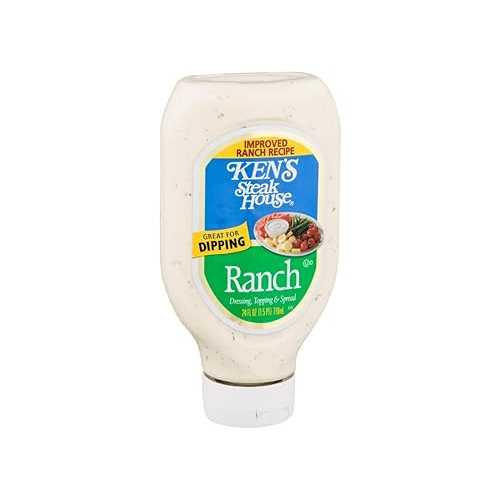Ken's Steak House ドレッシング、トッピング & スプレッド、絞り可能、ランチ、24 オンスボトル (6 個パック) Ken's Steak House Dressing, Topping & Spread, Squeezable, Ranch, 24-Ounce Bottles (Pack of 6)