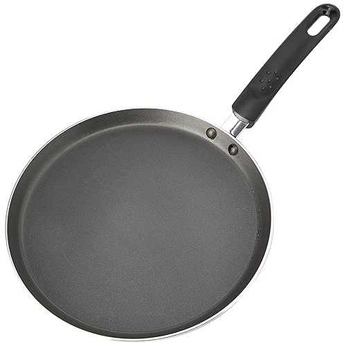 KitchenCraft Non Stick Pancake Pan with Printed Recipe, Aluminium, 24 cm