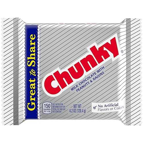 ネスレ チャンキー ジャイアント バー、4.25 オンス パッケージ (12 個パック) Chunky Giant Milk Chocolate Candy Bar, 12 Count, Bulk Individually Wrapped Ferrero Candy, 4.2 oz