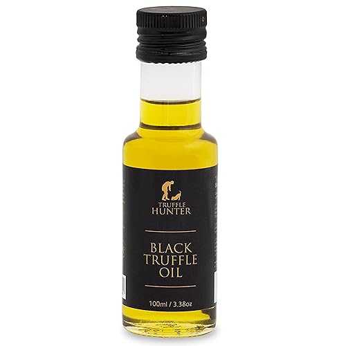 TruffleHunter 黒トリュフオイル (3.38 オンス) - ボトル入り本物のトリュフピース - グルメ食品調味料サラダドレッシング - ベジタリアン ビーガン コーシャー グルテン & ナッツフリー TruffleHunter - Black Truffle Oil - Extra Virgin Olive 11,527円
