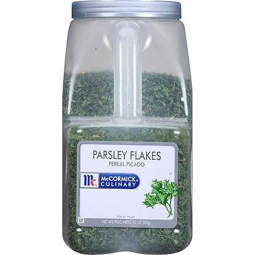 マコーミック パセリ フレーク - 10 オンス 容器、1ケースあたり3個入り McCormick Culinary Parsley Flakes, 10 oz (Pack of 3)