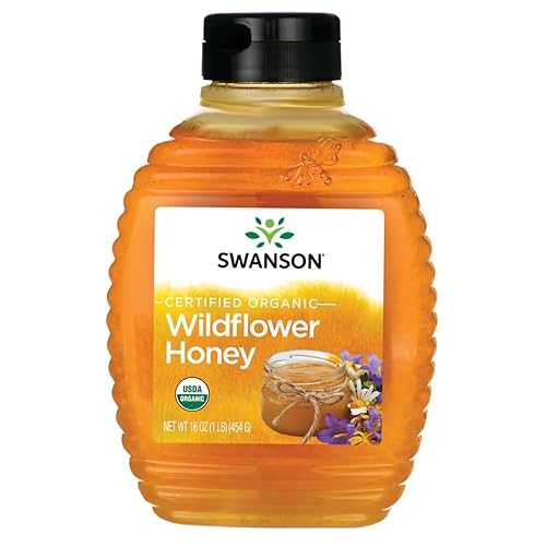 Swanson Certified Organic Raw Wildflower Honey 16 オンス (1 ポンド) (454 g) 液体 Swanson Certified Organic Raw Wildflower Honey 16 Ounce (1 lb) (454 g) Liquid