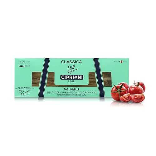 Cipriani Food 極薄卵パスタ、タリアレッレ、250 グラム (2 個パック) Cipriani Food Tagliarelle Egg Pasta Noodles - USDA Organic Italian Pasta, Extra Wide Egg Noodle from Italy, Non-GMO & Kosher - 250 Gram (Pack of 2)