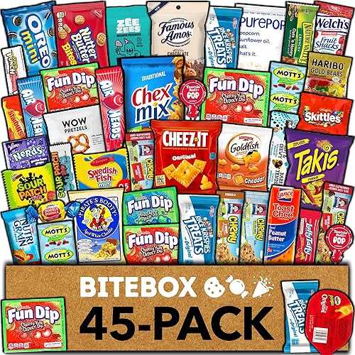 BITEBOX Snack Box (45 Count) Easter Variety Pack Care Package Gift Basket Adult Kid Guy Girl Women Men Birthday College Student Office School CANOPY SNACKS BITEBOX Snack Box (45 Count) Easter Variety Pack Care Package