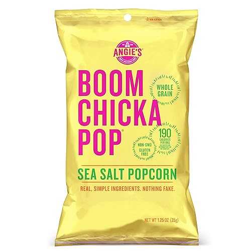Angie's BOOMCHICKAPOP シーソルトポップコーン、1.25オンスバッグ（12個パック） Angie's BOOMCHICKAPOP Sea Salt Popcorn, 1.25 oz. Individual Bag (Pack of 12)