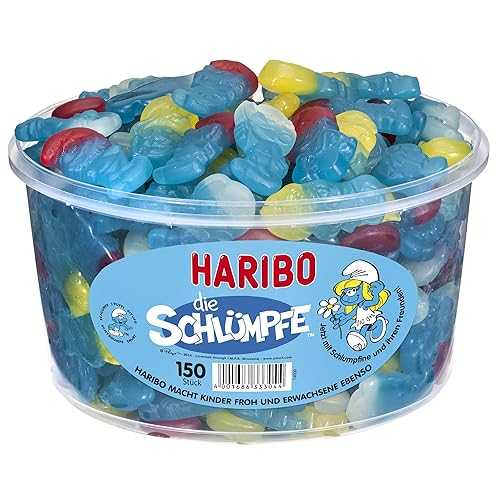 Haribo Die Schluempfe (Smurf Gummi Candy) Tub (150 pcs)