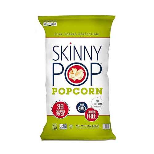 SkinnyPop Original Skinny Pop, All Natural Popcorn Gluten FREE - NON GMO 14 oz (Pack of 2)