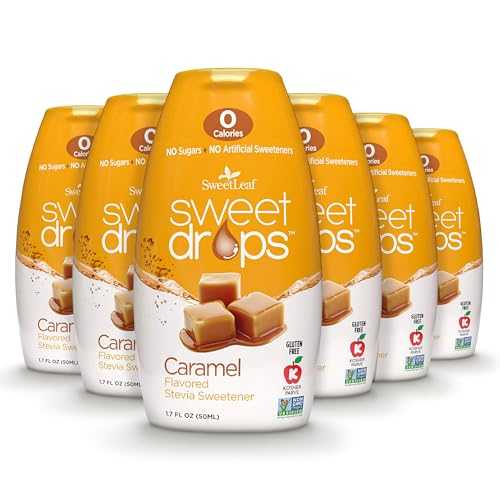 SweetLeaf Sweet Drops キャラメルステビア液体甘味料 - フレーバーフーズ、シュガーフリーのケトコーヒー、0カロリー、非血糖反応 SweetLeaf Stevia Drops、1.7 Fl Oz Ea (6個パック) SweetLeaf Sweet Drops - Flavored Stevia Liquid Sweetener, S