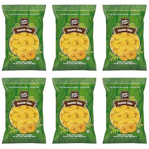 Inka Crops オリジナル プランテン チップス 4 オンス - 6 パック Inka Crops - Plantain Chips - Original - Case of 6 - 4 oz.