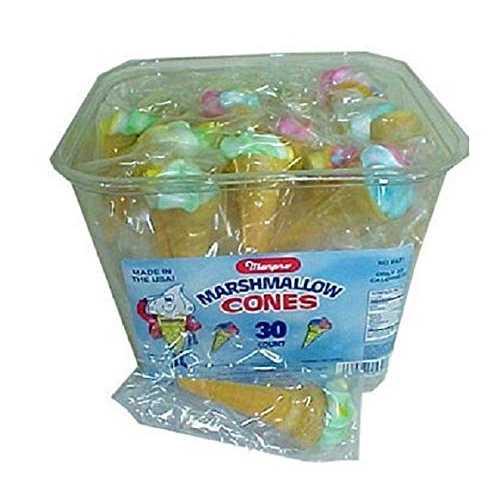 Marpo ヤムヤム マシュマロ コーン、30 個、5 オンス Marpro Marpo Yum Yum Marshmallow Cones, 30 Count, 5 Ounce