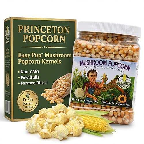 Princeton Popcorn Signature Easy Pop Mushroom Popcorn Kernels ? New 2026 Ultra-Premium Variety, Pops Large & Round, Easy-Popping with Fewer Hulls, Non-GMO, No Glyphosate, Farmer-Direct, Made in USA (32 oz)