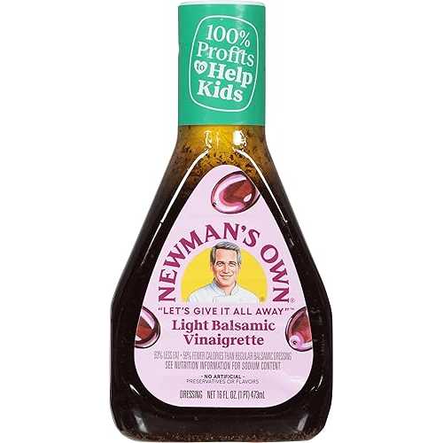 Newman's Own Light Balsamic Vinaigrette Salad Dressing, 16-oz. (Pack of 6)