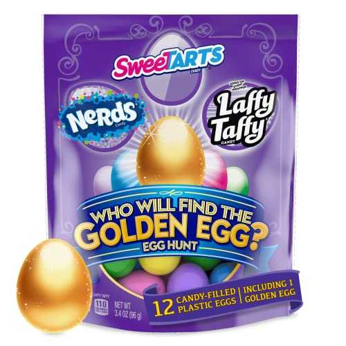 SweeTARTS Wonka Egg Hunt with a Golden Egg, Candy-filled Easter Egg, 3.4 Ounce (12 count) 5,806円