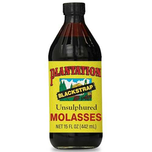 Plantation、ブラックストラップ糖蜜、15オンス Plantation Blackstrap Molasses 15 oz ? Unsulphured Blackstrap Molasses, Rich Natural Sweetener for Baking, BBQ, Baked Beans, Gingerbread & Beverages